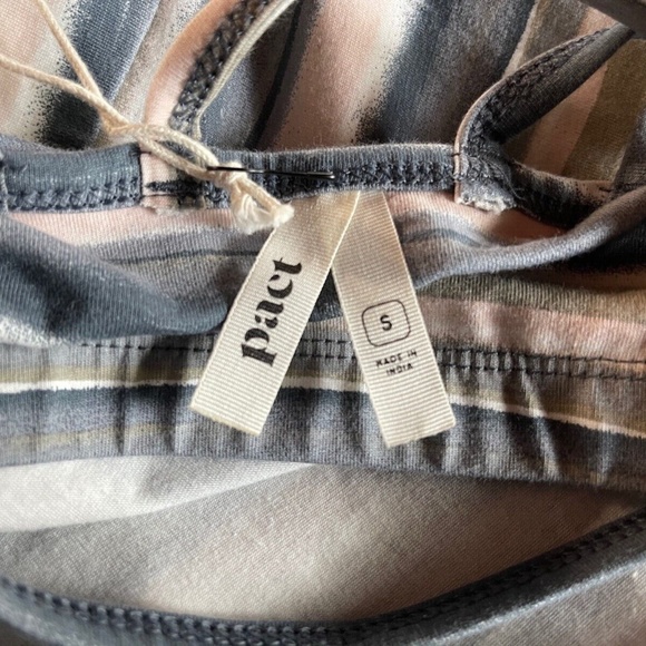 Pact Organic Swell Stripe Fit & Flare Strappy Dress.  Retail $49 Size Small - Picture 9 of 9